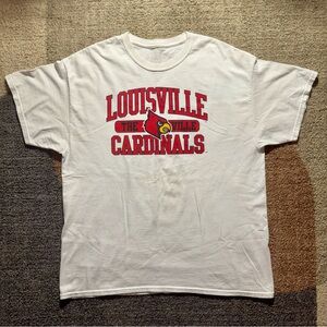 NCAA - University of Louisville Cardinals White T-Shirt The Ville UofL - XL